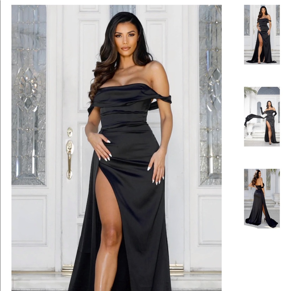 Amélie Off-The-Shoulder Gown from Moda Glam Boutique.